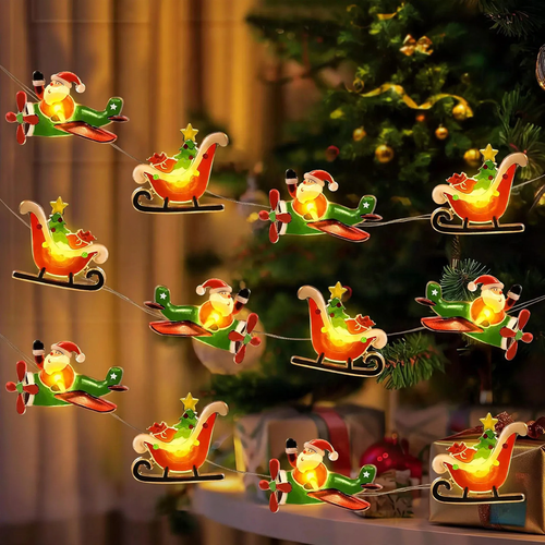 LED-Weihnachts-Lichterkette mit Motiven, 3 m