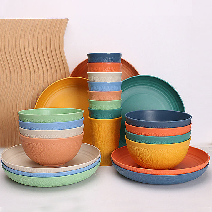 Keramik-Geschirrset, Blumenmuster, Vintage-Stil