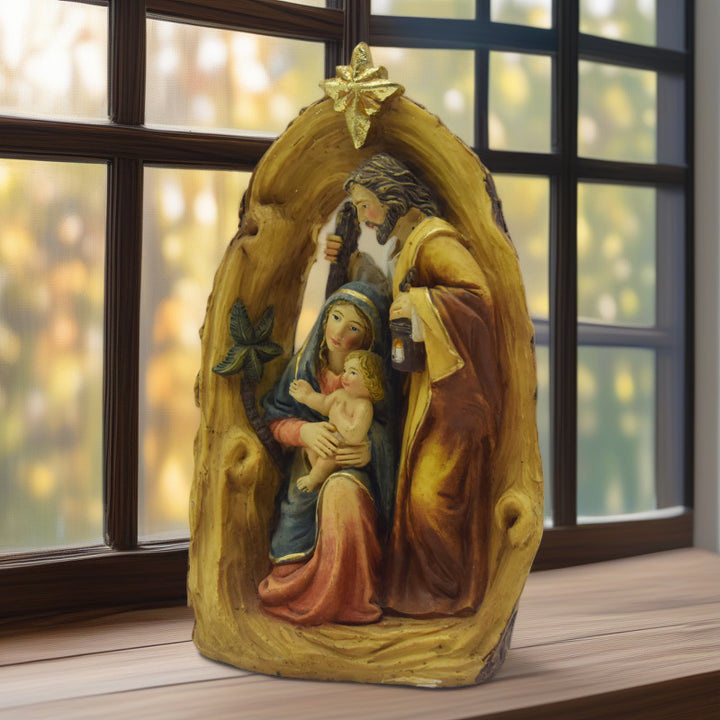Heilige Familie Krippenfigur aus Kunstharz