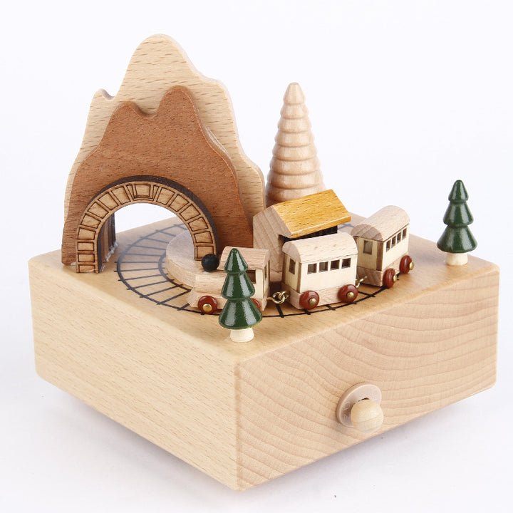 Dekorative Spieluhr aus Holz, handbemalt