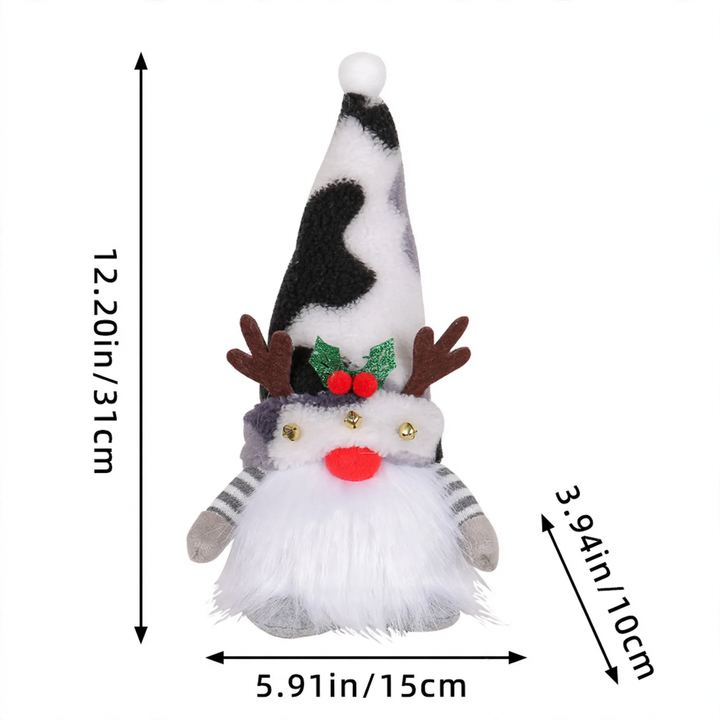 Leuchtende Weihnachts-Wichtelfigur mit Pailletten