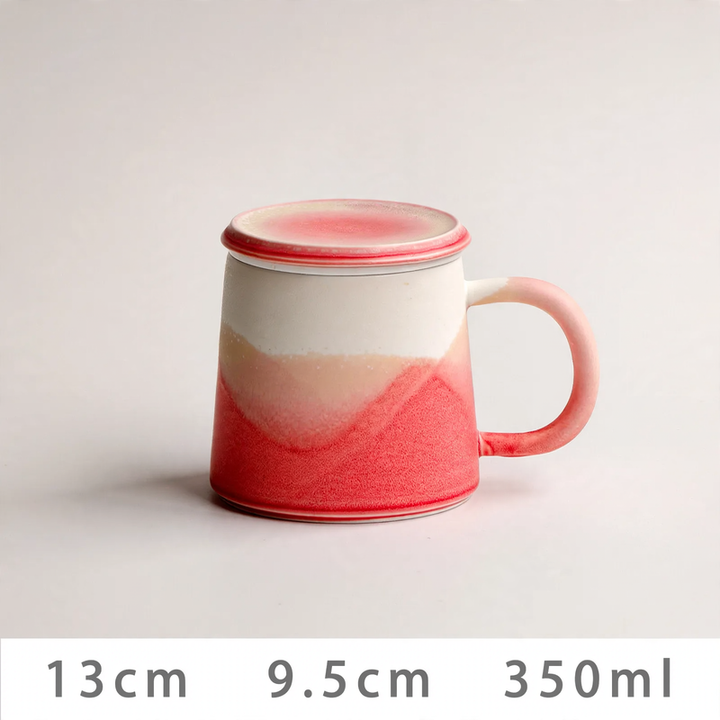 Keramik-Kaffeetasse mit Tee-Sieb, 350 ml