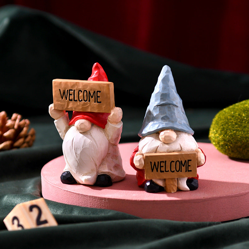 Dekorative Weihnachts-Wichtel Figur aus Kunstharz