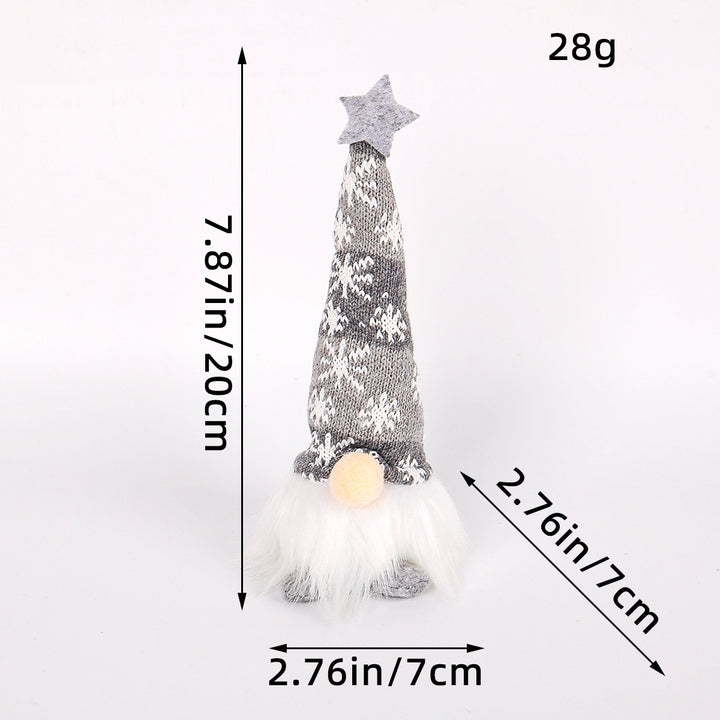 Leuchtende Weihnachts-Wichtelfigur mit Pailletten