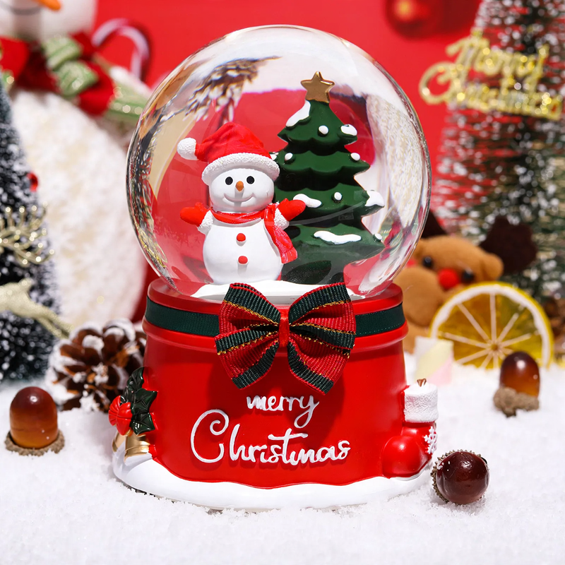 Weihnachtliche Schneekugel-Spieluhr