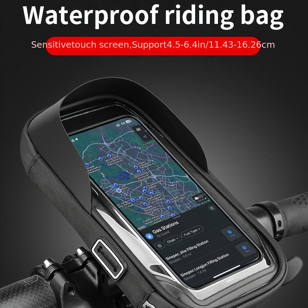 Wasserdichte Handyhalterung für Fahrrad und Motorrad – 360° drehbar und geeignet für 4,5–6,4 Zoll