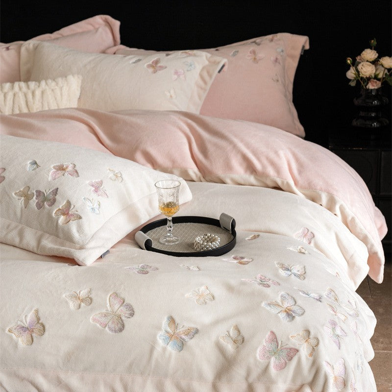 Milchfaser-Fleece Bettwäsche-Set, extra warm