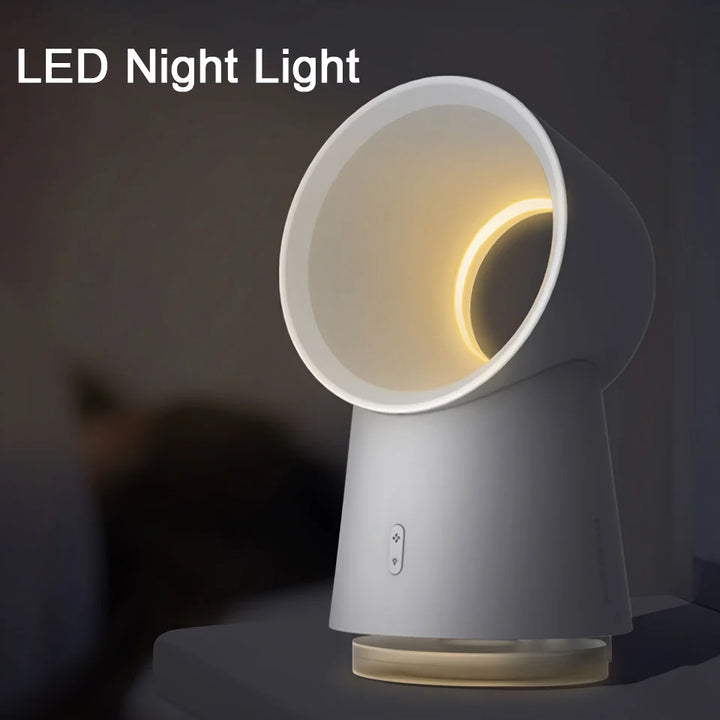 Blattloser USB-Luftbefeuchterventilator mit LED-Nachtlicht | Karnz