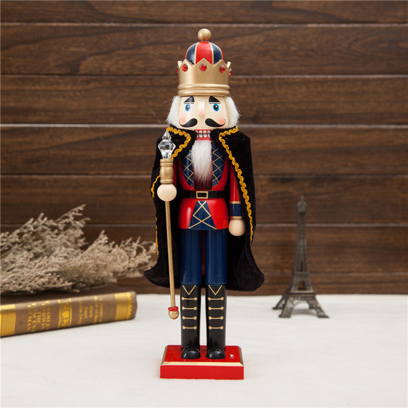 Nussknacker-Figur mit Umhang, 38 cm, Holz, handgefertigt