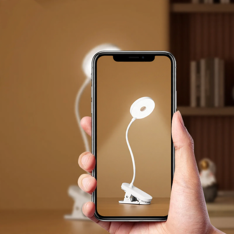 Intelligente LED-Klemmlampe für Schreibtisch und Studium