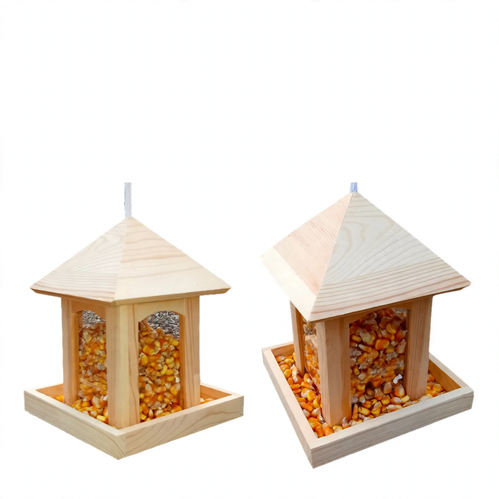 Holz-Vogel-Futterstation zum Aufhängen