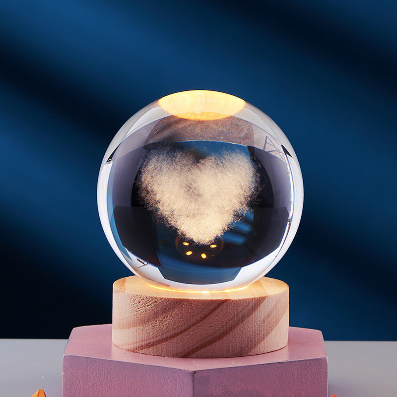 CrystalLight – 3D-Kristall-Nachtlampe mit LED-Beleuchtung | Stimmungsbeleuchtung für Schlaf- oder Wohnzimmer