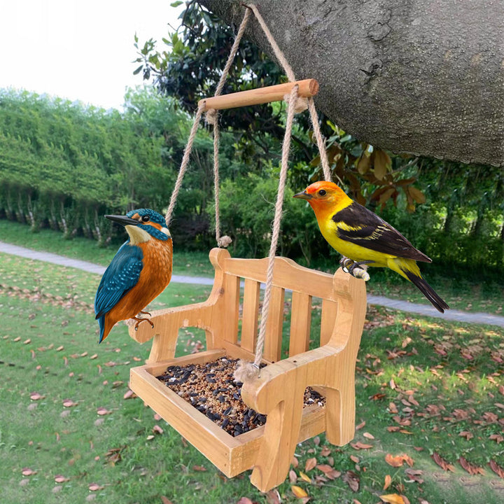 Automatisches Vogelhaus aus Kiefernholz zum Aufhängen