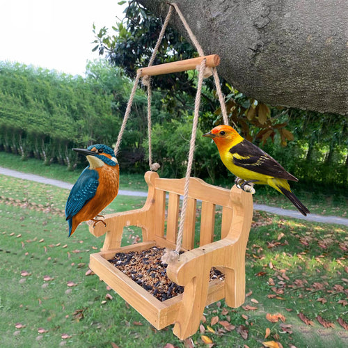 Automatisches Vogelhaus aus Kiefernholz zum Aufhängen