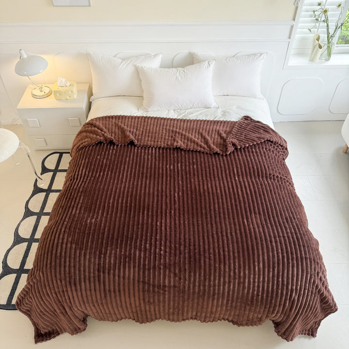 Flauschige Flanell-Wohndecke, unifarben, verschiedene Größen