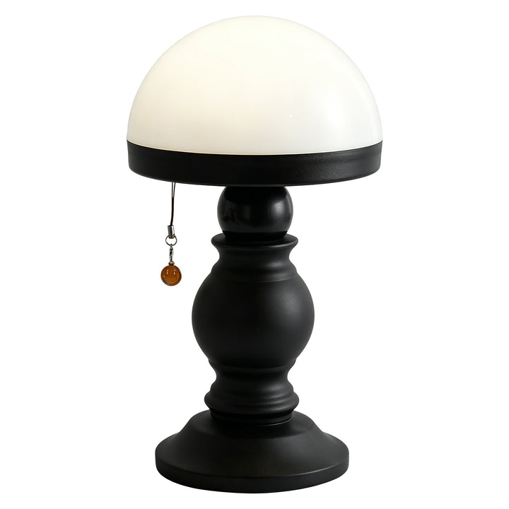 Französische Pilz-Tischlampe mit Zugschalter