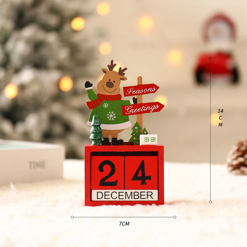 Dekorative Weihnachts-Adventskalender aus Holz