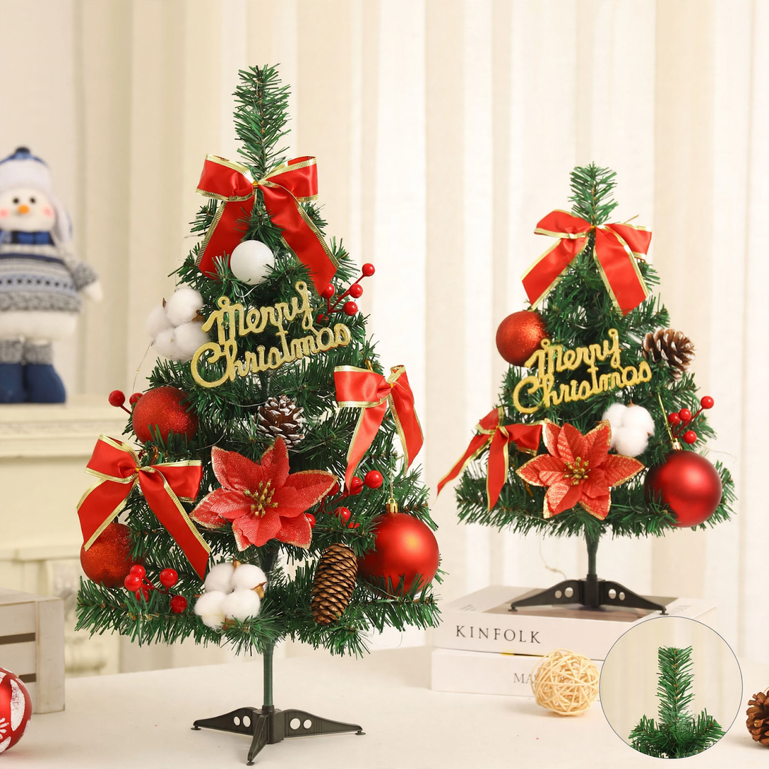 Mini-Weihnachtsbaum, PVC, 60 cm, mit Beleuchtung