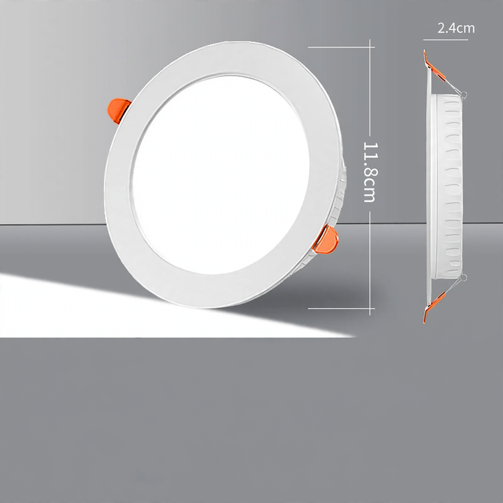 LED-Einbauleuchte, ultraflach, rund