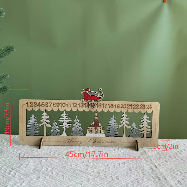 Weihnachts-Countdown-Kalender aus Holz