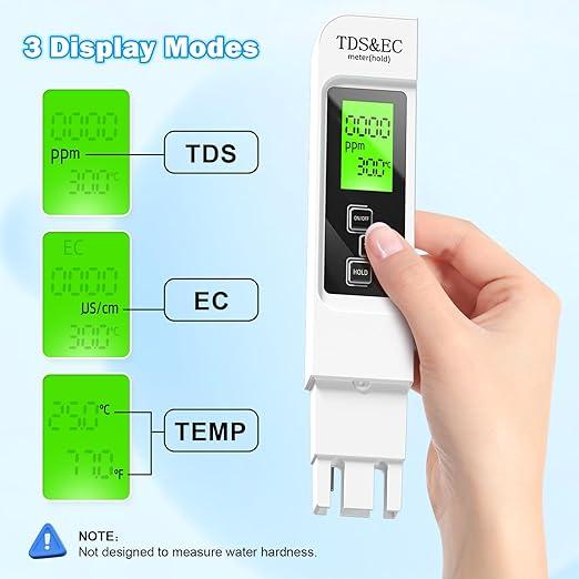 TDS-Messgerät 3-in-1 Digitaler Wasserqualitätstester | Karnz