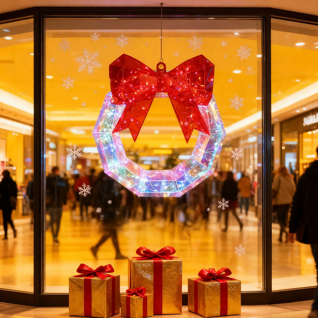 LED-Weihnachtskranz mit Farbwechsel