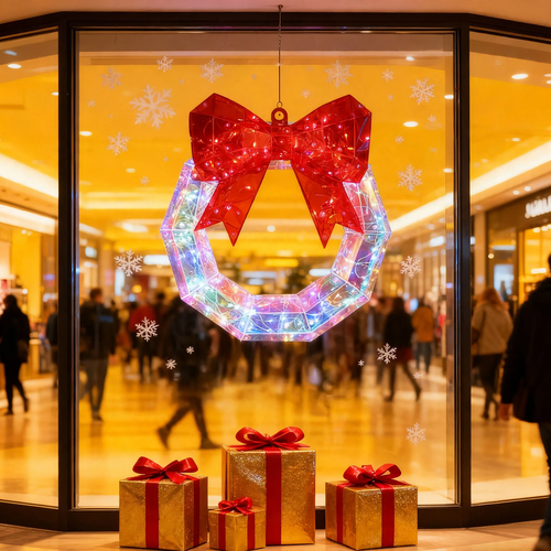 LED-Weihnachtskranz mit Farbwechsel