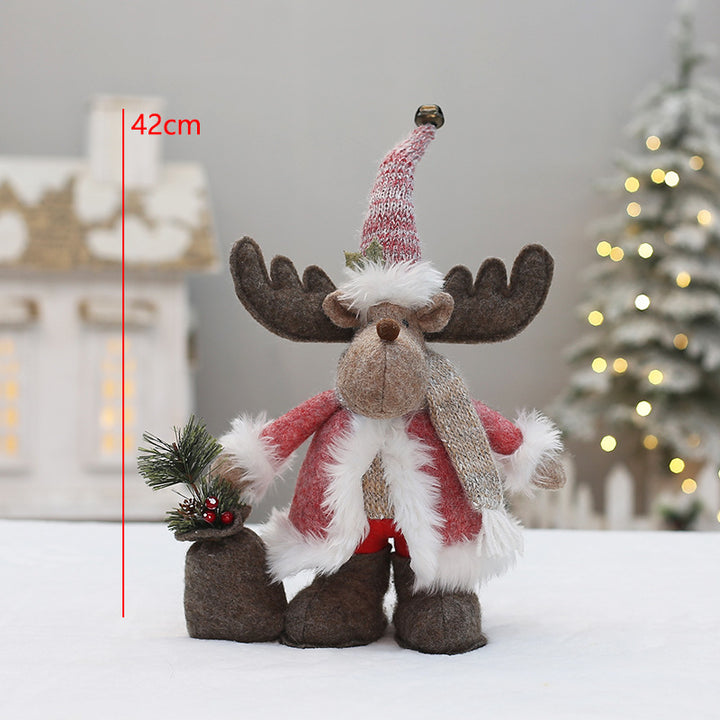 Dekorative Wichtelfigur in Rosa für Weihnachten