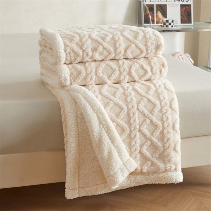 Flanell-Wolldecke, Sherpa-Fleece, extra warm