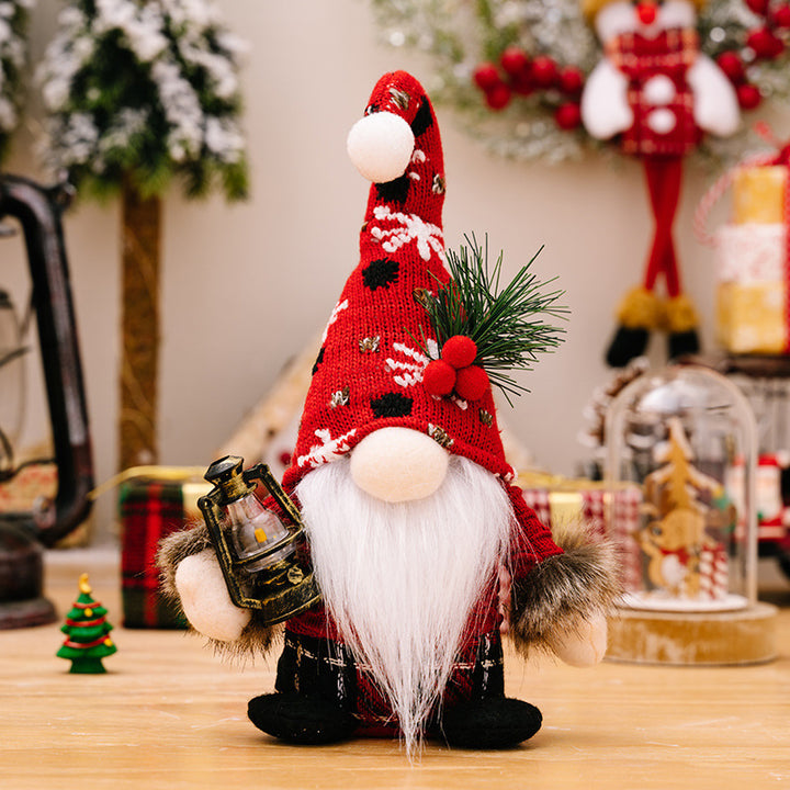 Weihnachts-Wichtelfigur mit Strickmütze, stehend
