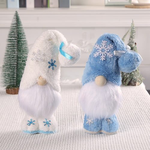 Weihnachts-Wichtelfigur mit Schneeflocken-Design