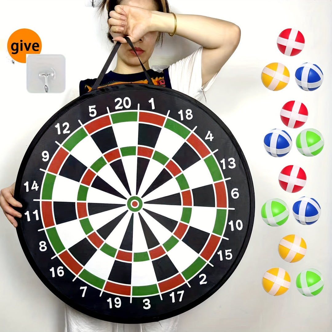 Karnz | Darts spiel | Spaß für alle - Großes Stoff-Dartboard für drinnen und draußen