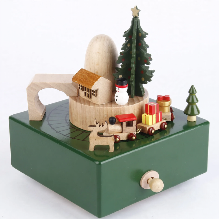 Dekorative Spieluhr aus Holz, handbemalt