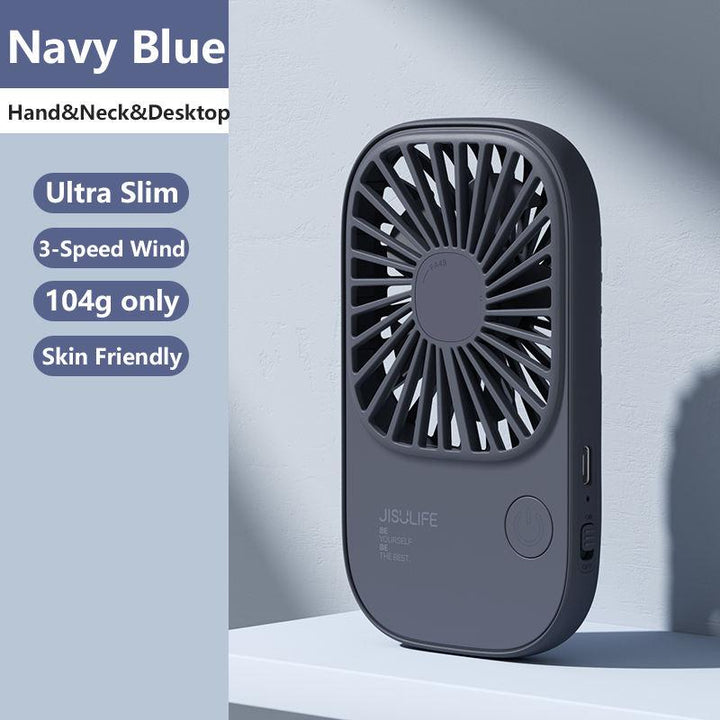 Mini Handheld USB wiederaufladbarer Ventilator mit 3 Geschwindigkeiten, tragbarer Wimpernventilator & Tischständer | Karnz