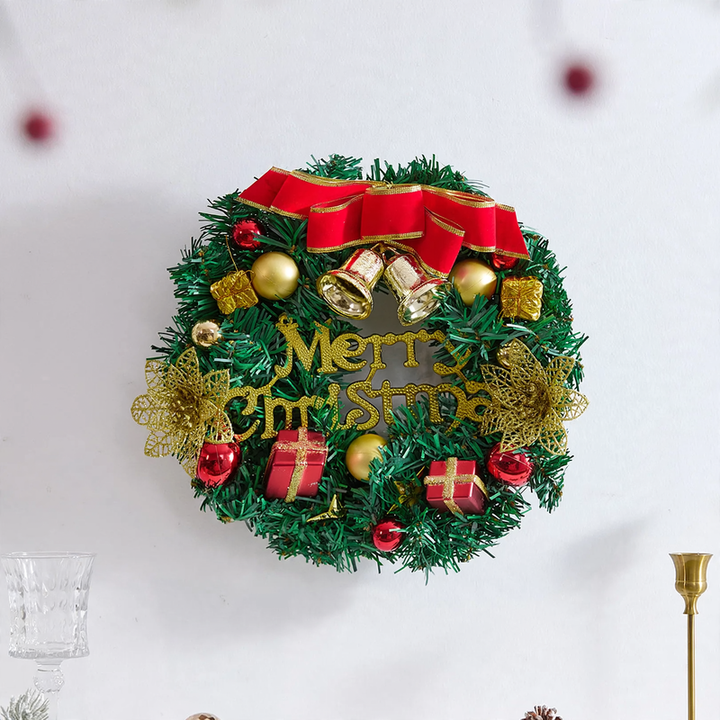 Weihnachtskranz aus PVC, dekorativ für Türen und Fenster