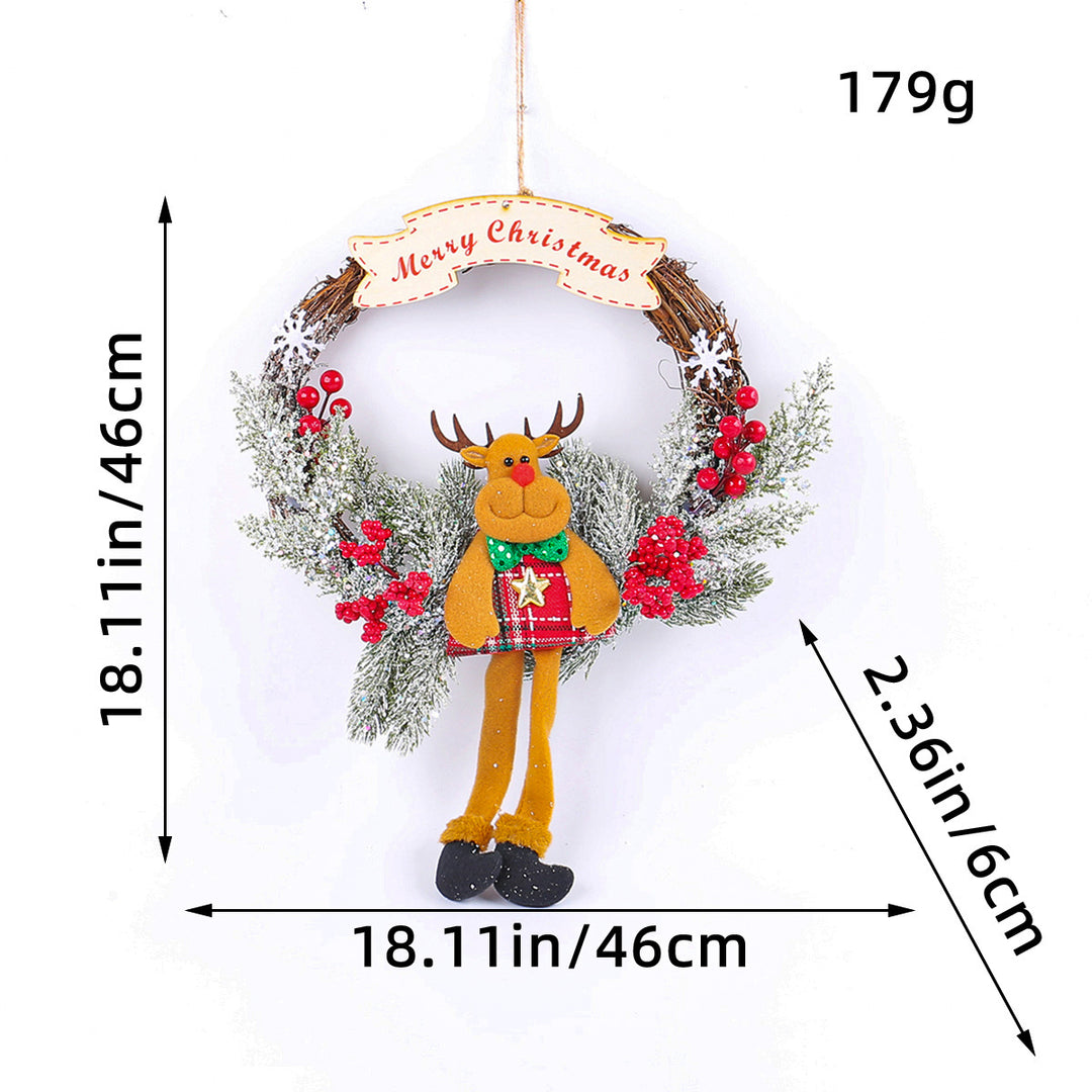 Dekorativer Weihnachtskranz aus Holz