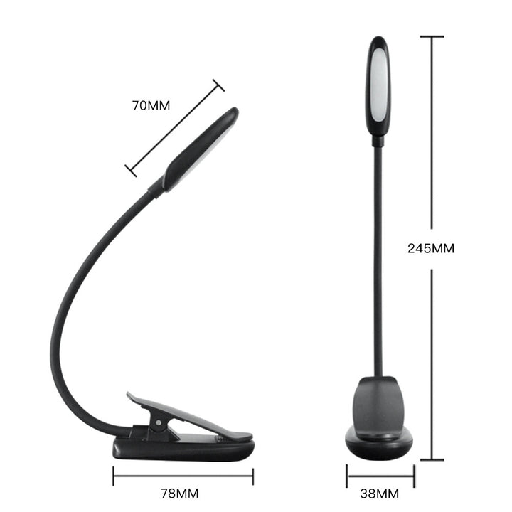 Mini-LED-Klemmleuchte mit zwei Farbtemperaturen
