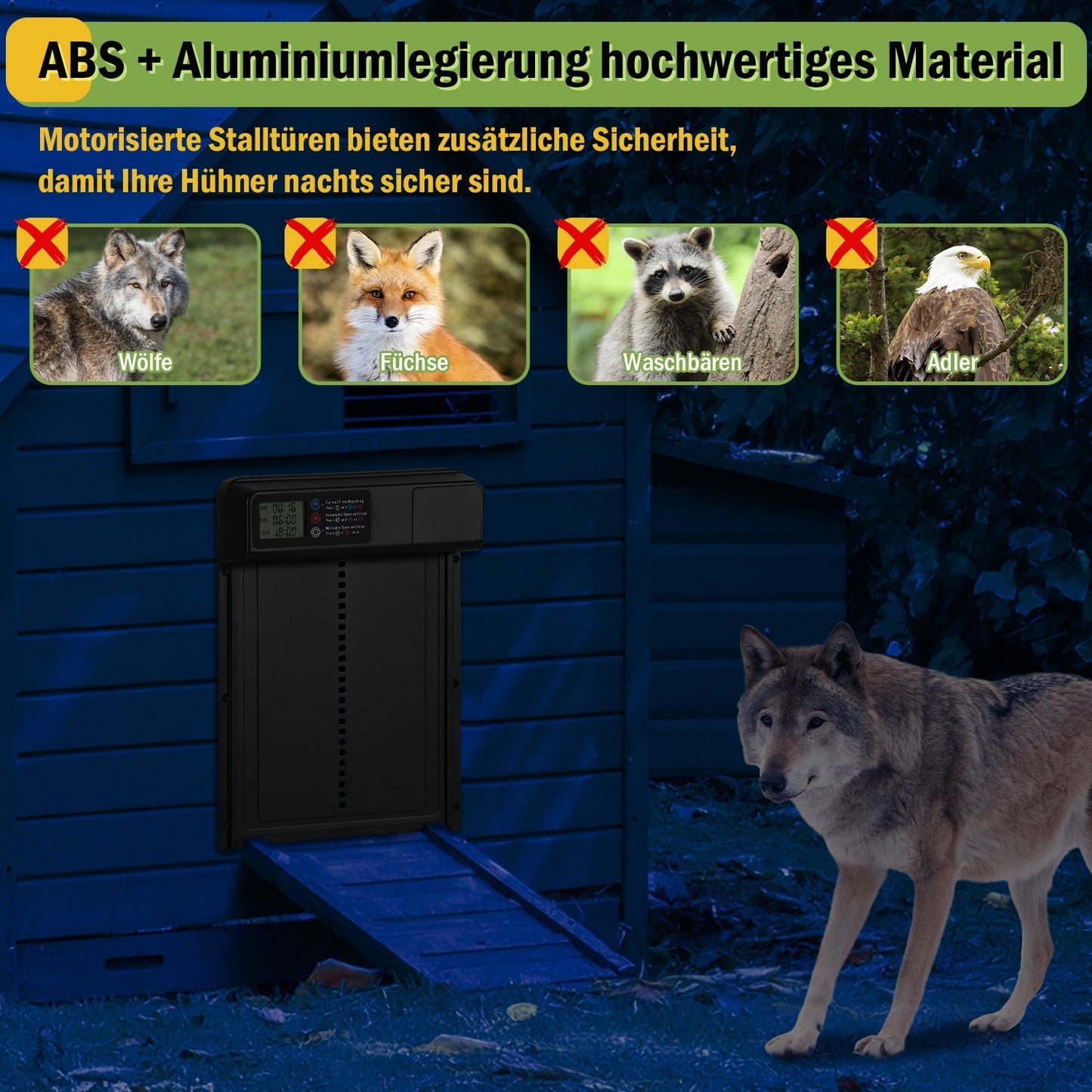 Hühnerklappe Automatische Zeitschaltuhr | Karnz