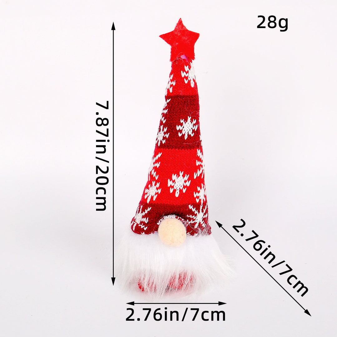 Leuchtende Weihnachts-Wichtelfigur mit Pailletten