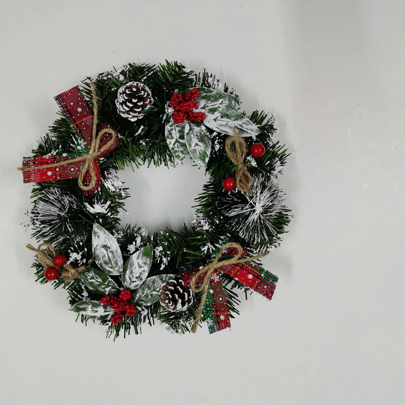 Weihnachtskranz aus PVC, handgefertigt