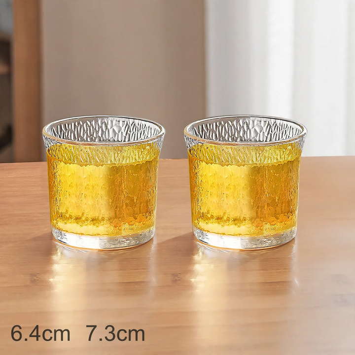 Gläser-Set, Hammerschlag-Struktur, 101–200 ml