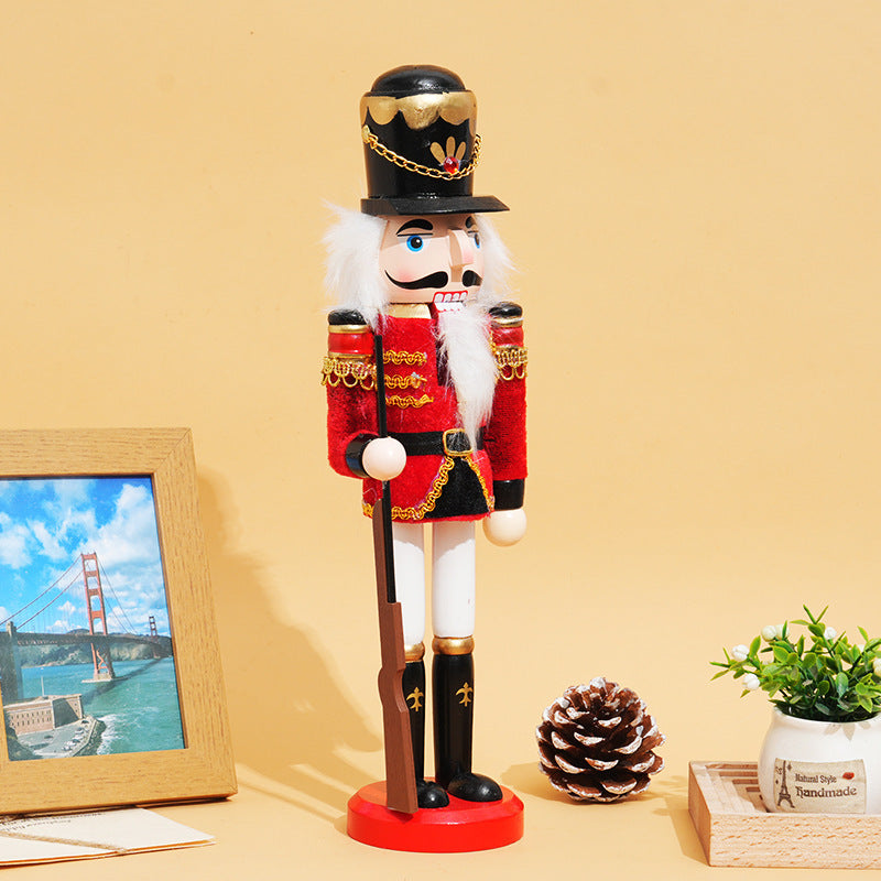 Nussknacker-Soldat aus Holz, 30 cm, dekorative Tischfigur