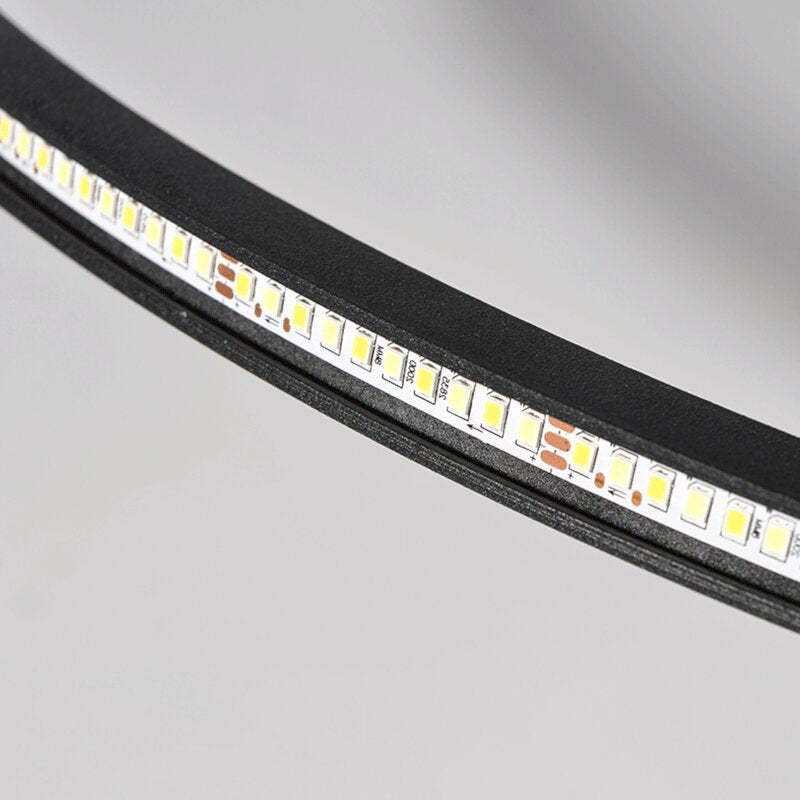 LunaNova - Moderne LED-Deckenleuchte Metall/Acryl für Wohnzimmer und Schlafzimmer, Schwarz/Weiß Design | Karnz