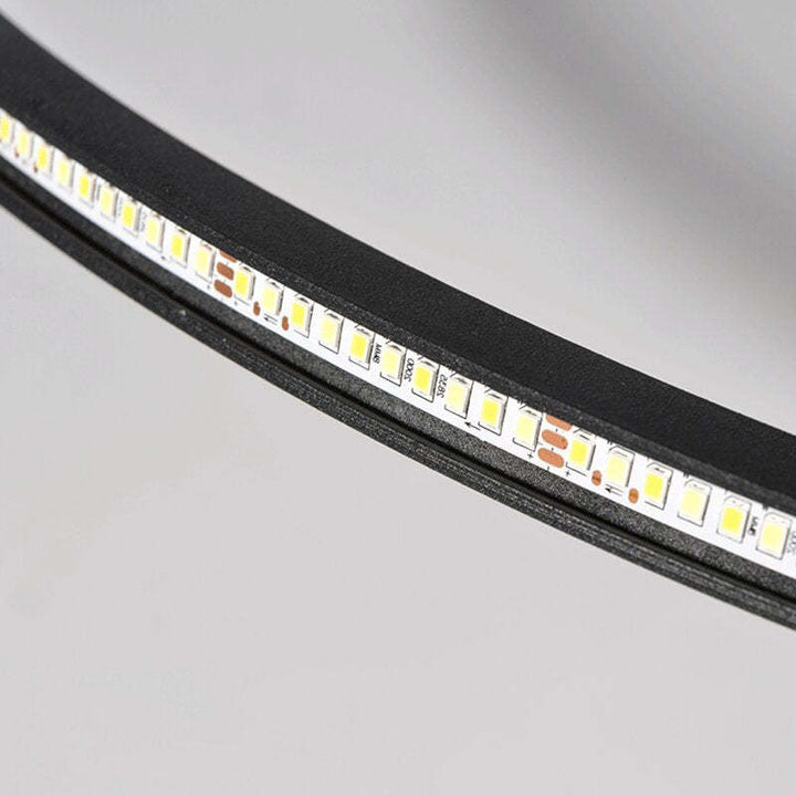 LunaNova - Moderne LED-Deckenleuchte Metall/Acryl für Wohnzimmer und Schlafzimmer, Schwarz/Weiß Design | Karnz