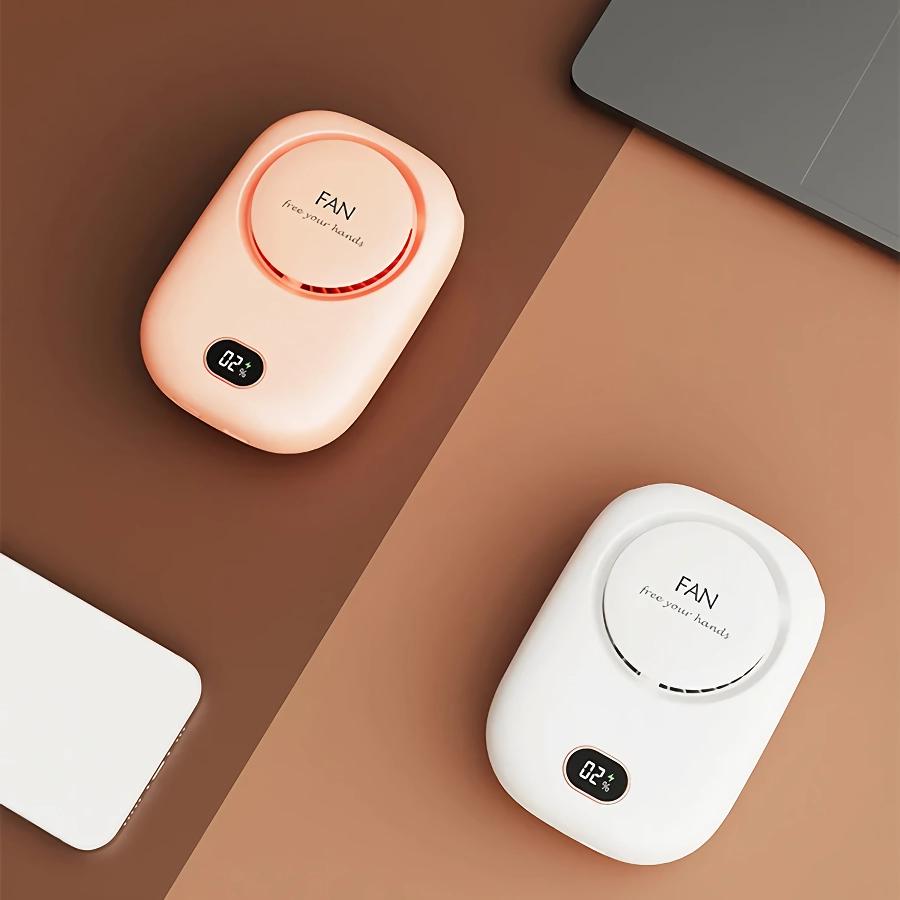 Tragbarer USB-wiederaufladbarer hängender Nacken-Mini-Ventilator | Karnz