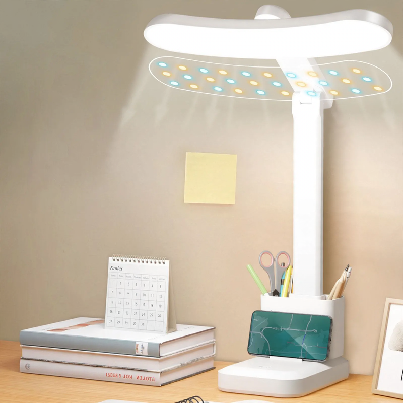 LED-Schreibtischlampe mit Vollspektrumlicht und Klappdesign