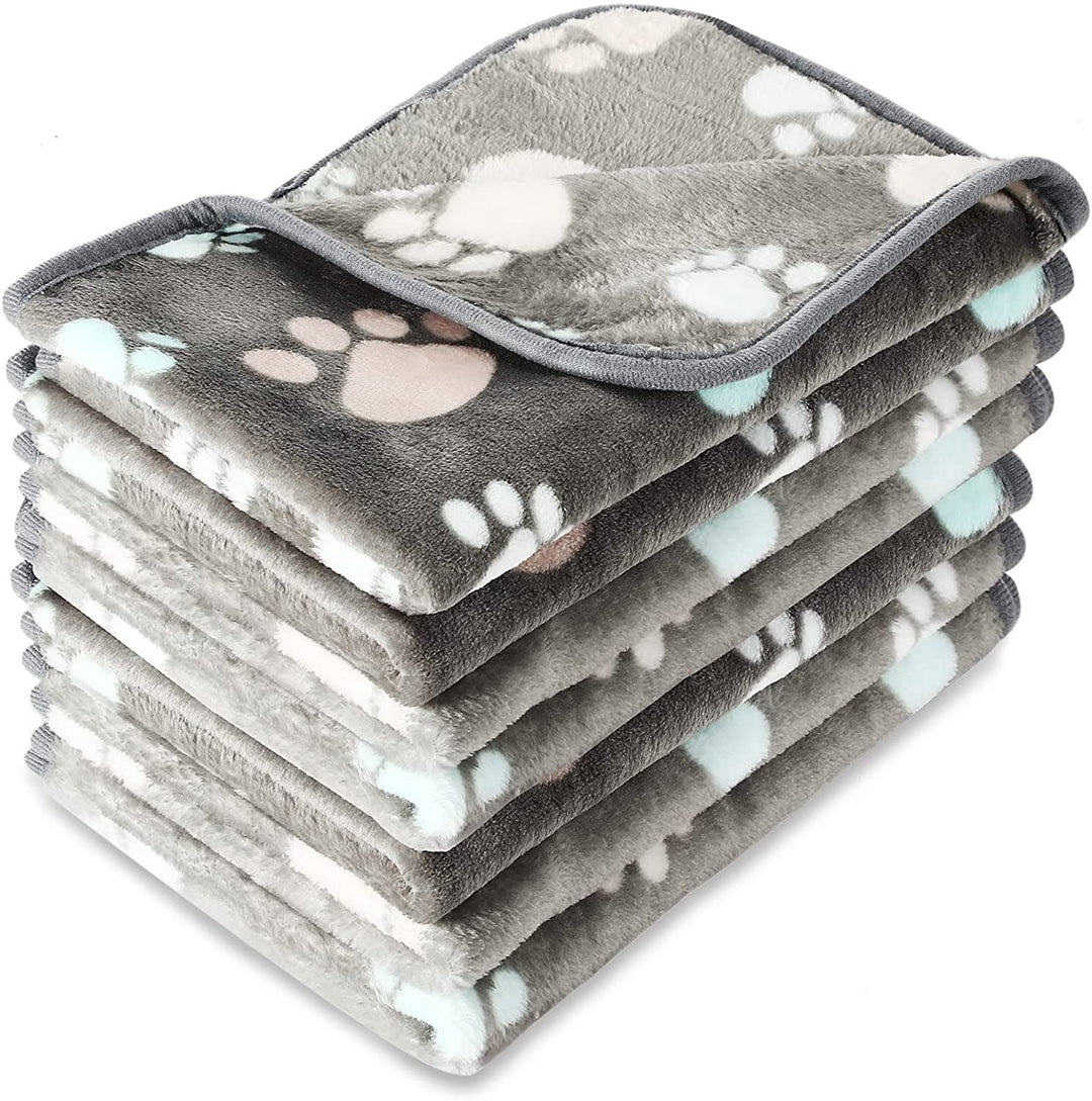 Haustiermatte aus Fleece, Pfoten- und Knochenmuster