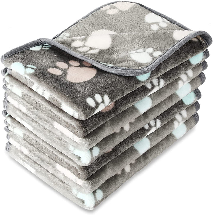 Haustiermatte aus Fleece, Pfoten- und Knochenmuster