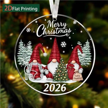 Weihnachtlicher Wichtel-Anhänger aus Acryl