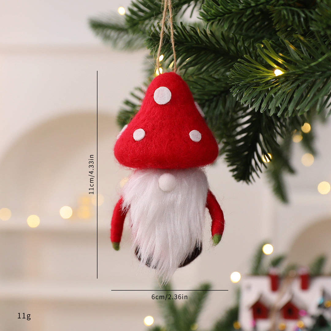 Weihnachtlicher Wichtel-Anhänger aus Filz